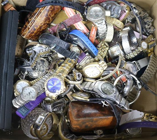 A large quantity of assorted mainly gentlemans wrist watches.